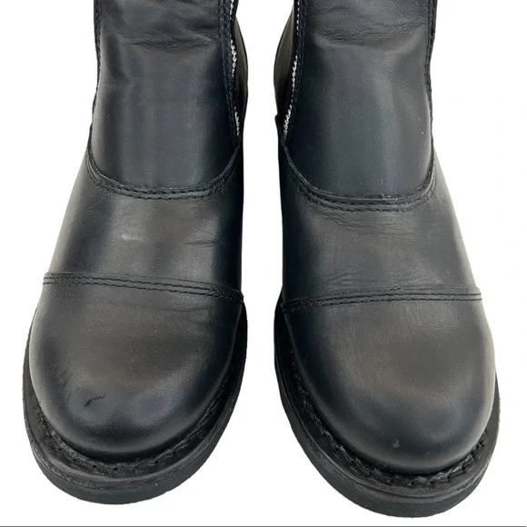 Red Wing Women’s Double Zip Black Leather Motorcycle Boots - Picture 16 of 16